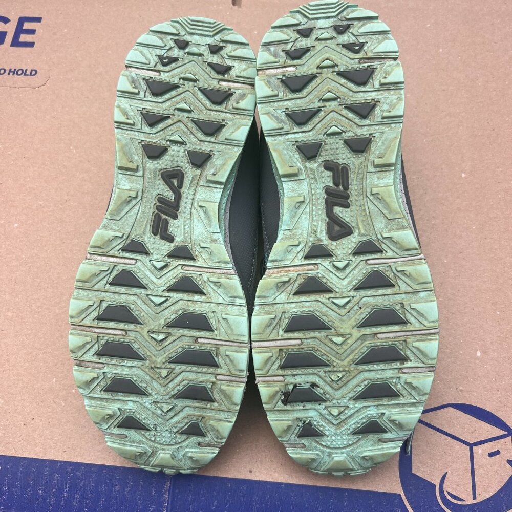 Fila Evergrand Trail 21.5 Walking Shoes Womens size 11 Grey Teal - Picture 8 of 10